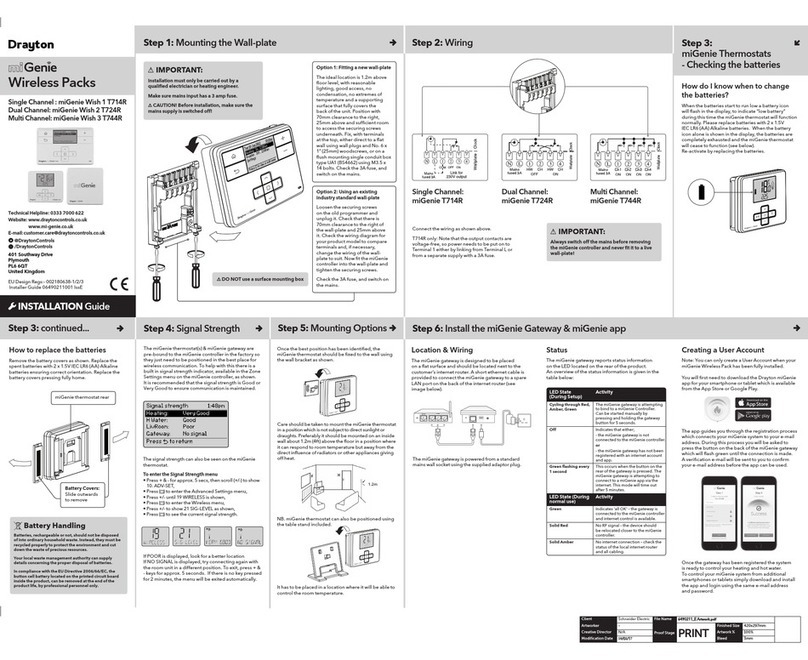 Drayton miGenie Wish 1 T714R installation guide