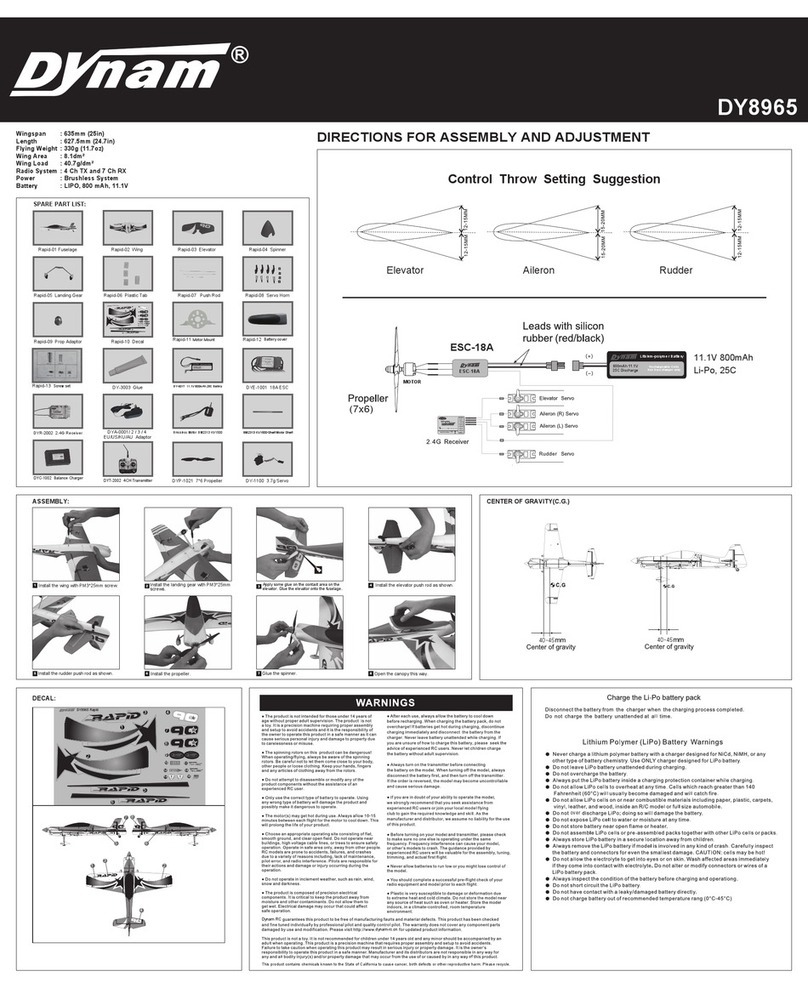 Dynam DY8965 Directions for assembly and adjustment