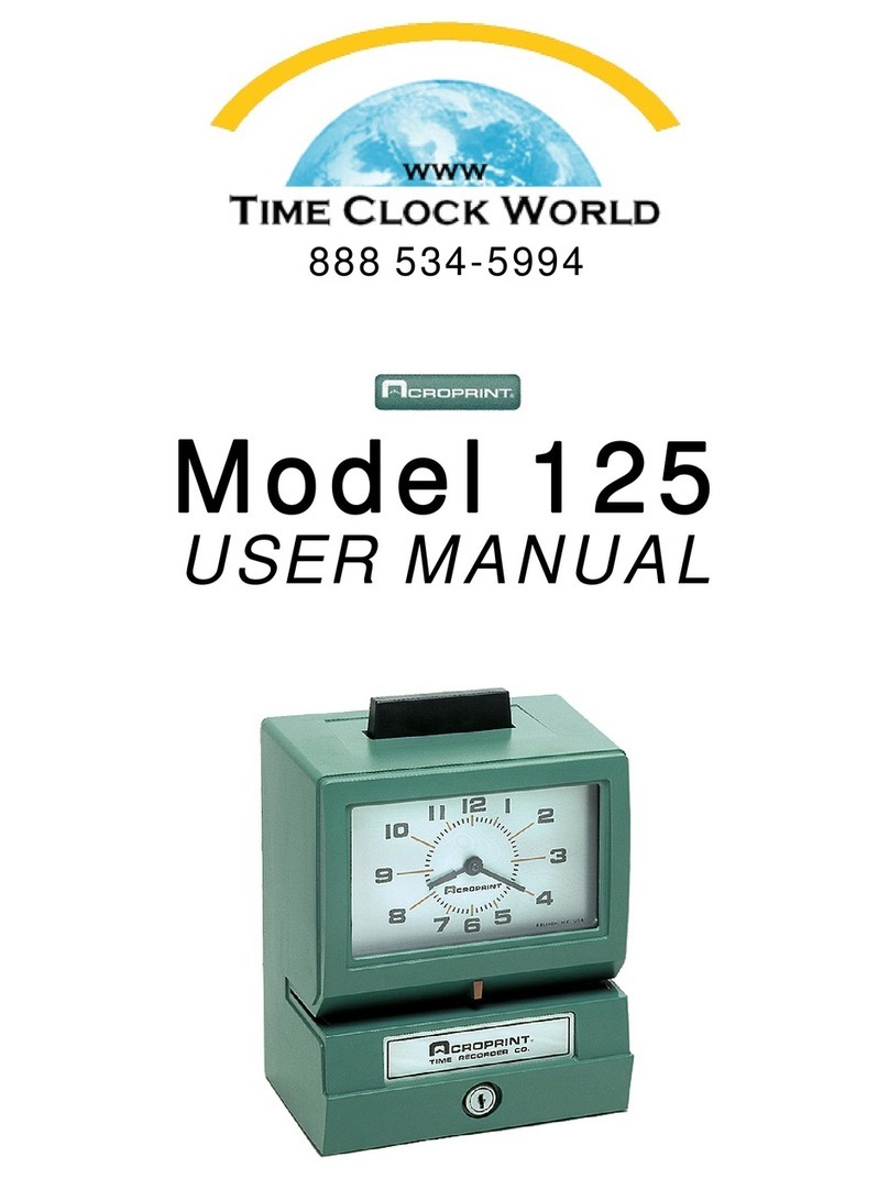 Acroprint 125 user manual