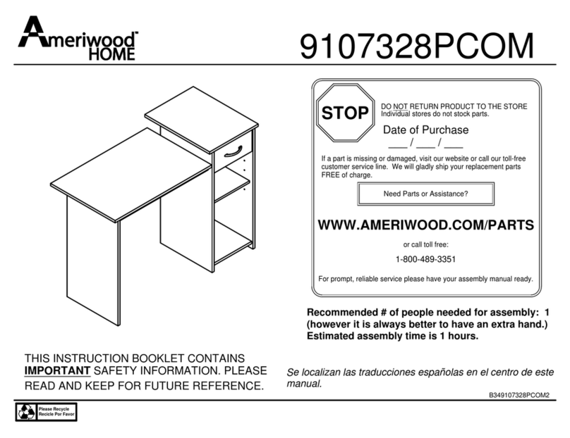 Ameriwood HOME 9107328PCOM Assebly instructions Ameriwood HOME 9107328PCOM Assebly instructions