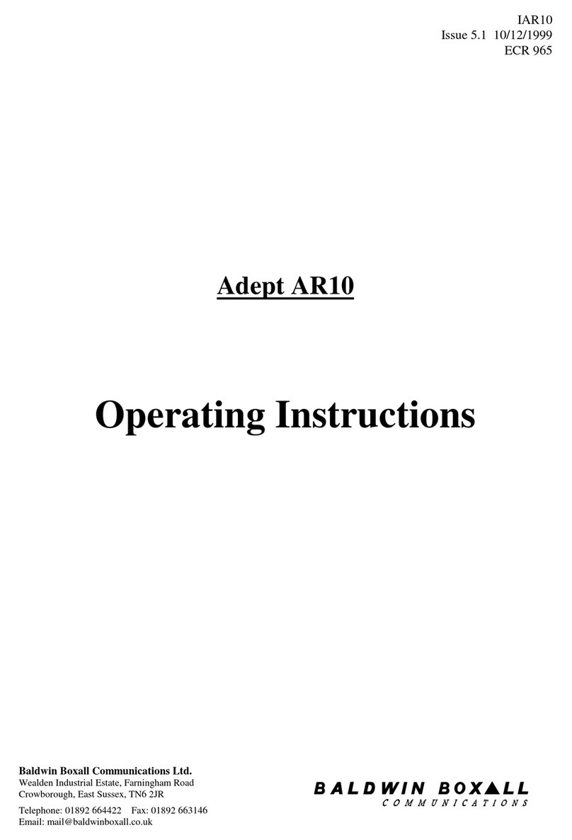 Baldwin Boxall Adept AR10 operating instructions Baldwin Boxall Adept AR10 operating instructions