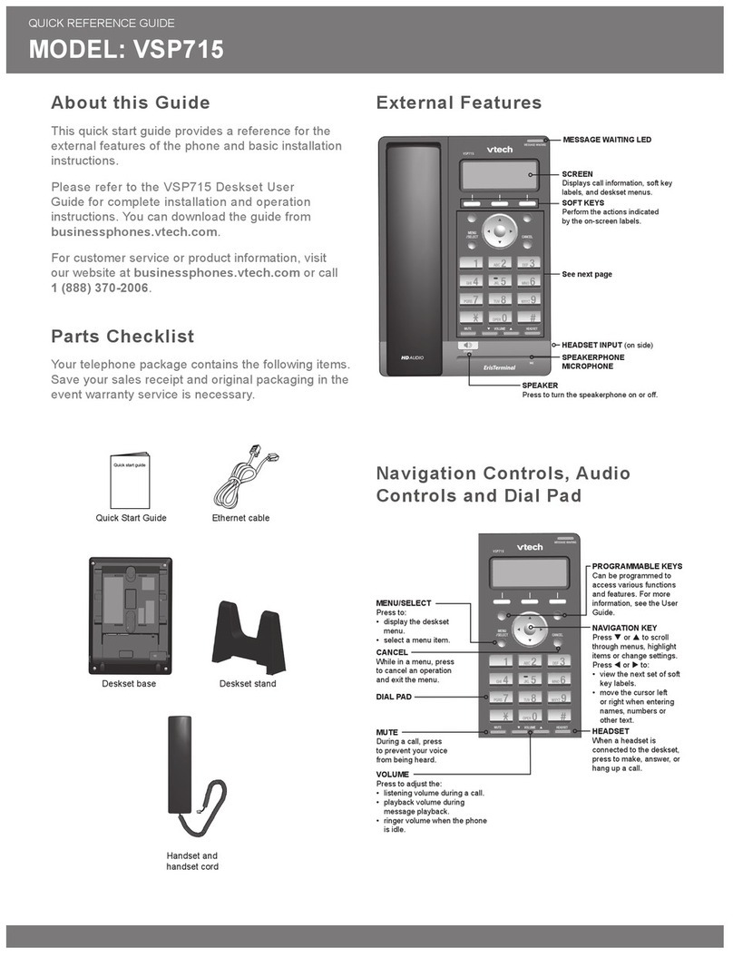 V-tech ErisTerminal VSP715 User manual