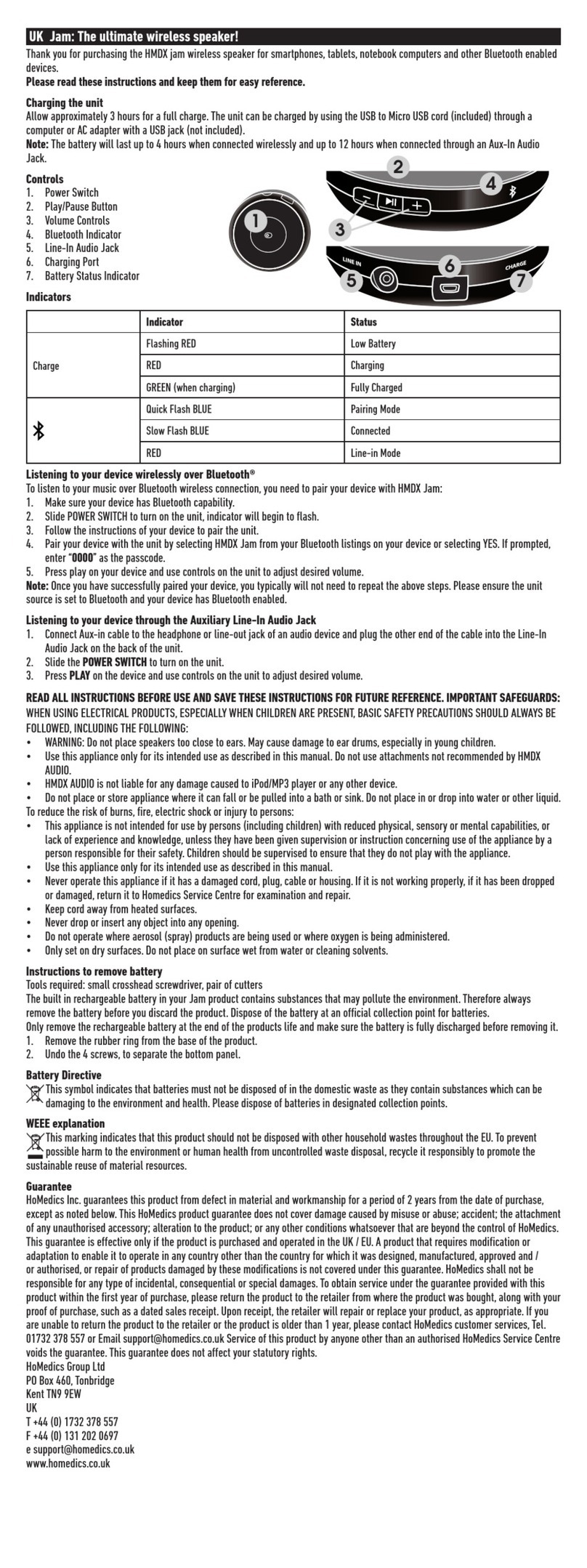 HMDX jam instructions