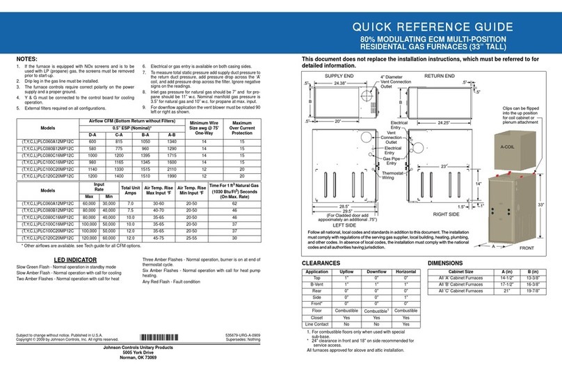 Johnson Controls TPLC060A12MP12C User manual