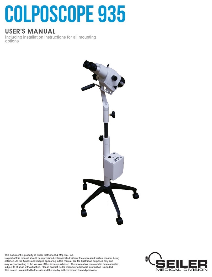 Seiler COLPOSCOPE 935 user manual