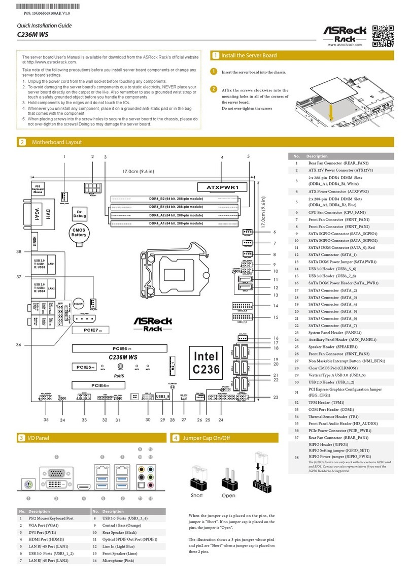 ASROCK C236M WS Quick installation guide ASROCK C236M WS Quick installation guide