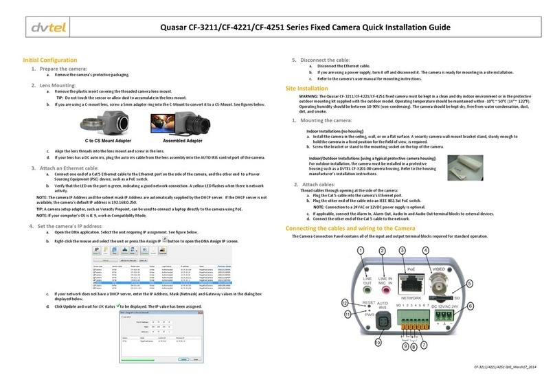 Quasar CF-3211-00 Quick installation guide