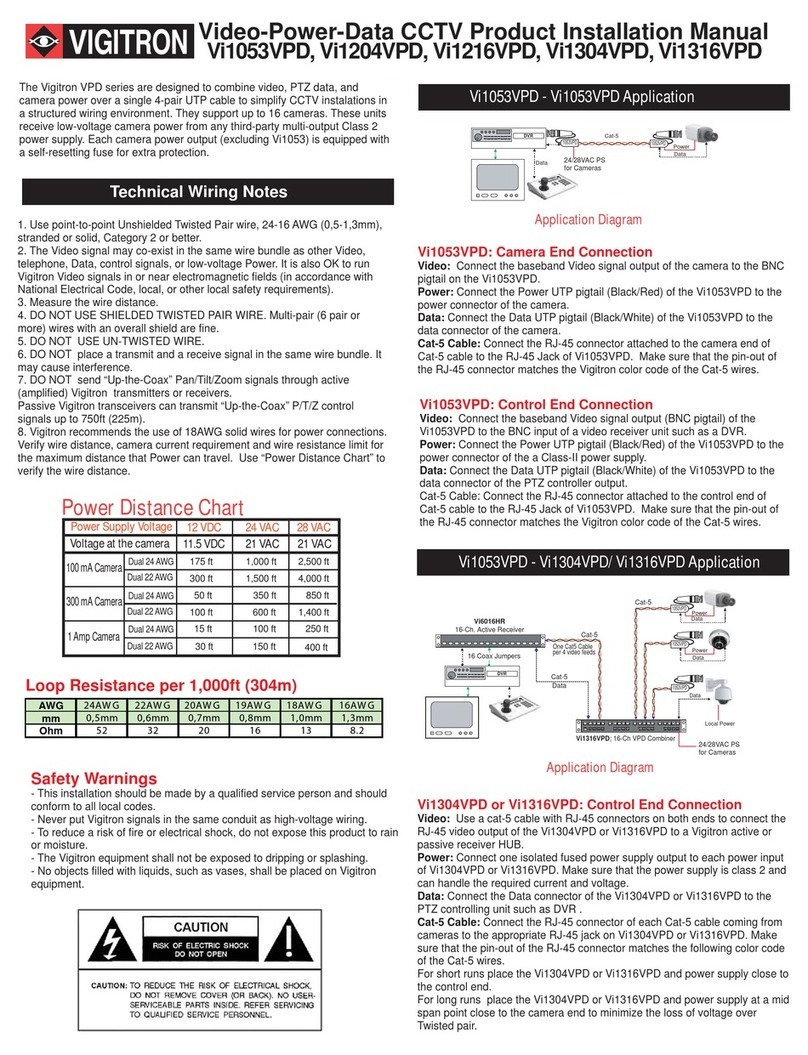 Vigitron Vi1053VPD installation manual