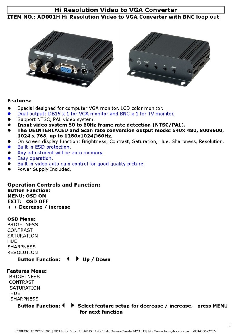 FORESIGHT AD001H manual