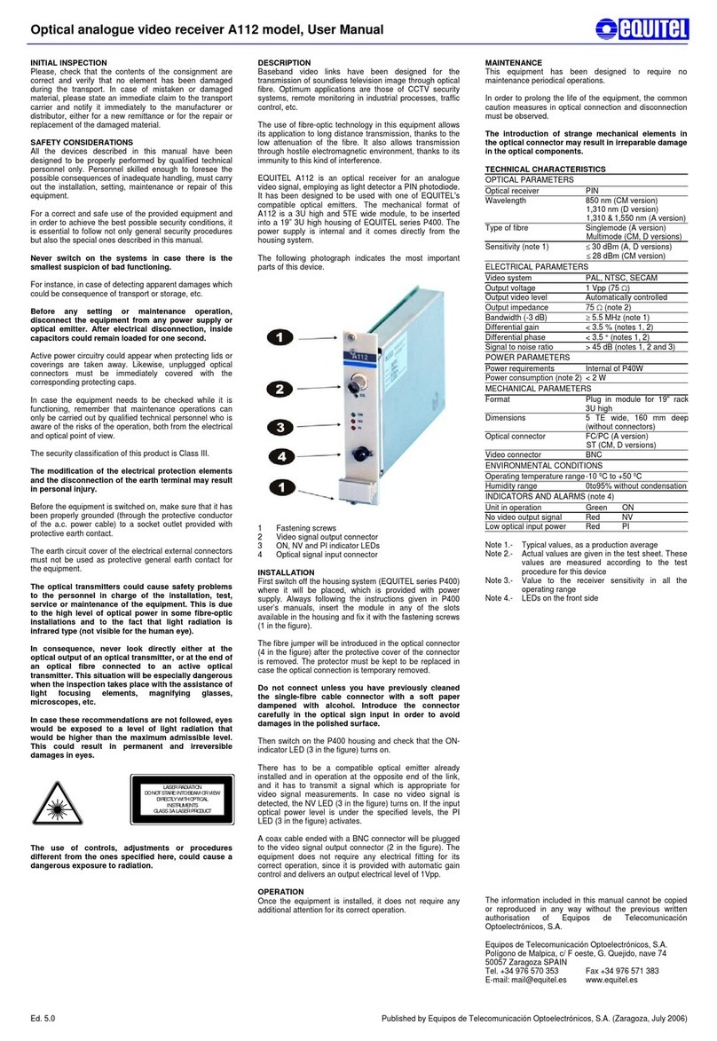 Equitel A112 user manual