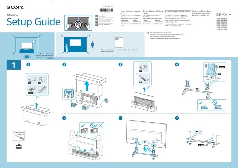 Sony BRAVIA XBR-75X850E Setup guide