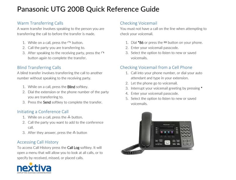 Panasonic UTG 200B User manual