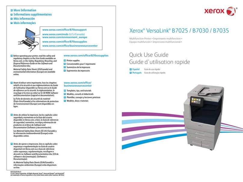 Xerox VersaLink B7025 Quick use guide
