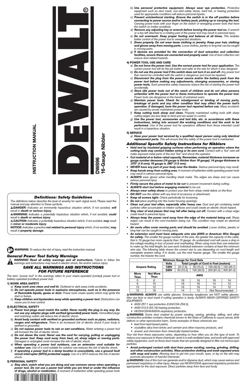 DeWalt DW896 User manual DeWalt DW896 User manual