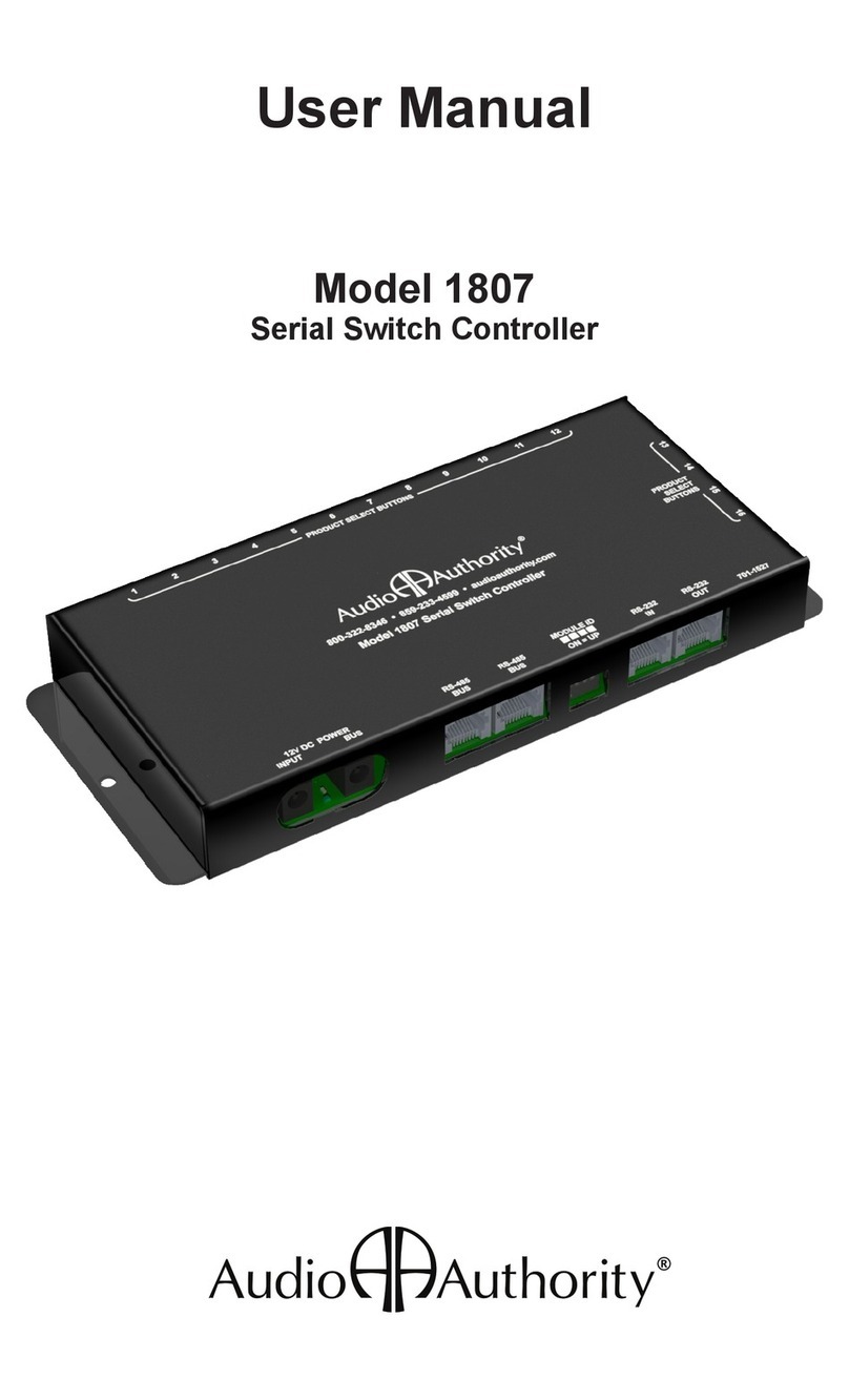 Audio Authority 1807 user manual