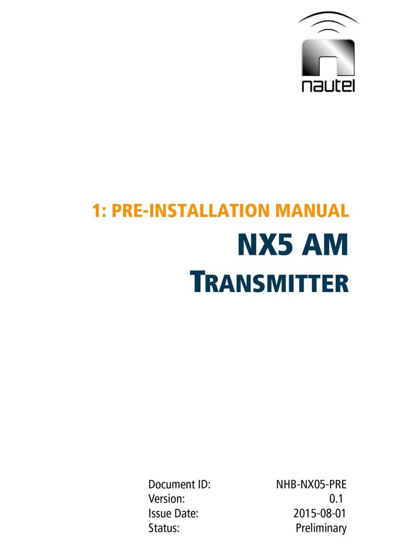 Nautel NX5 AM User manual Nautel NX5 AM User manual