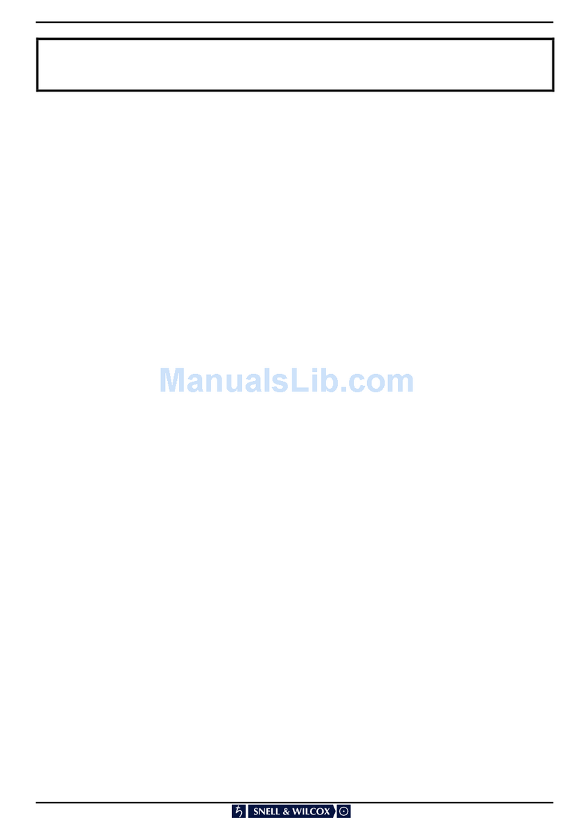 Snell & Wilcox SHDFRM2WWR4 Operation manual