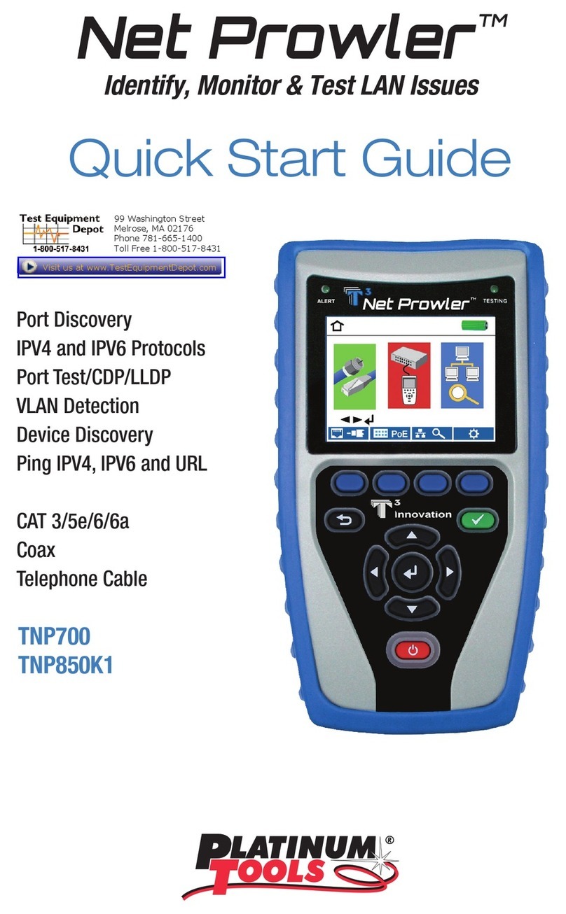 Platinum Tools Net Prowler TNP700 quick start guide