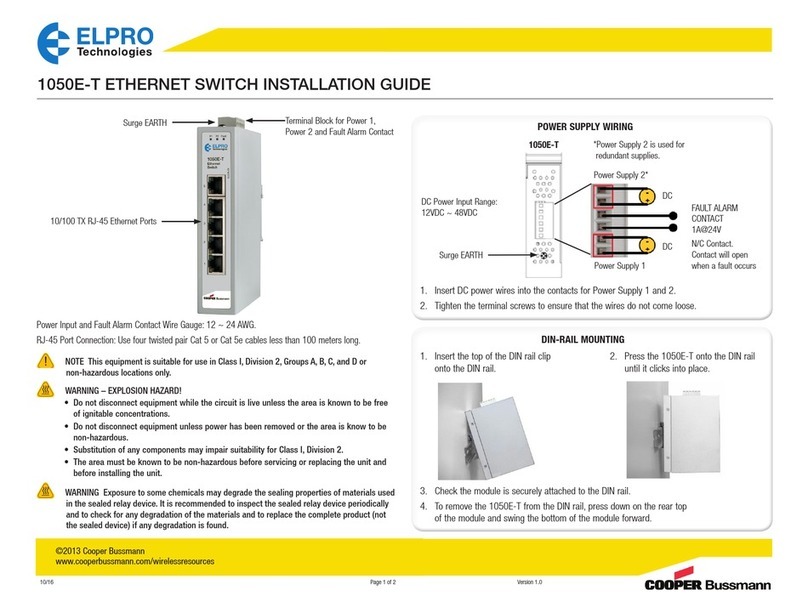 Cooper 1050E-T installation guide