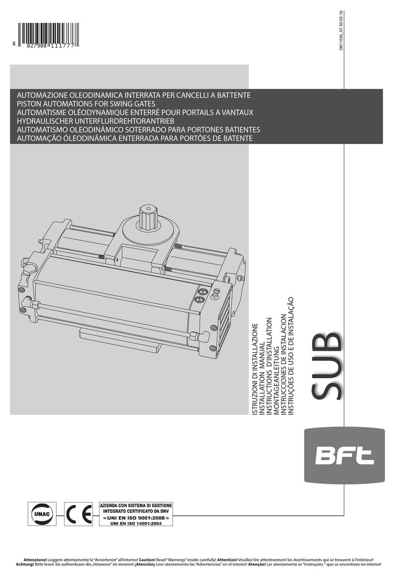 BFT SUB installation manual