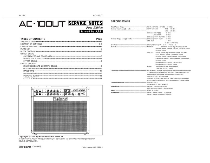 Roland AC-100UT Quick start guide