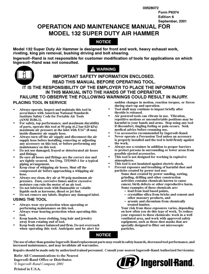 Ingersoll-Rand 132 Operation and maintenance manual