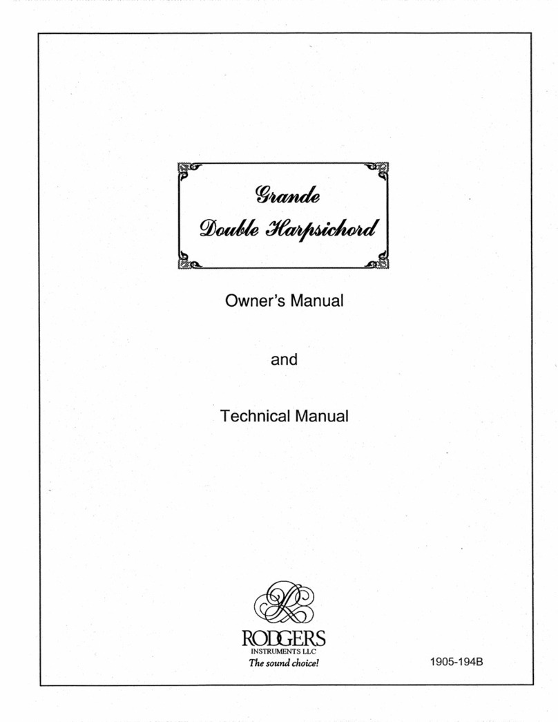 Rodgers Grande Double Harpsichord Owner's manual and technical documentation