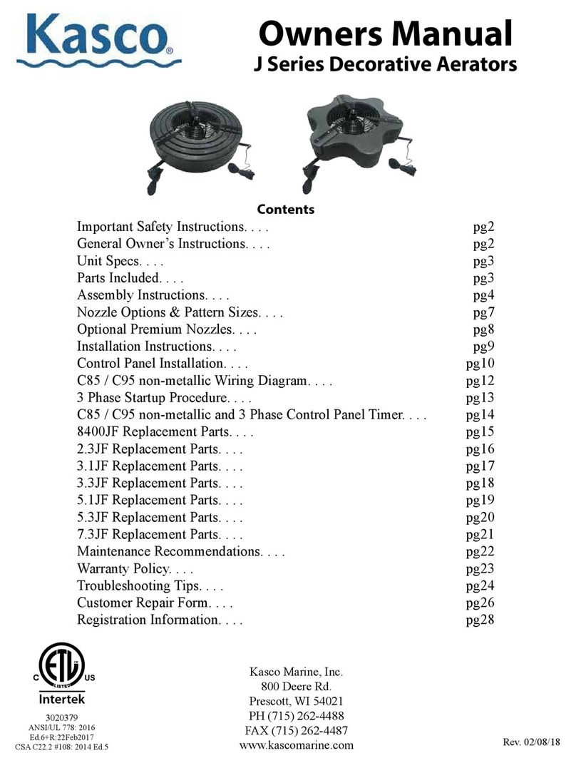 Kasco 8400JF Owner's instructions