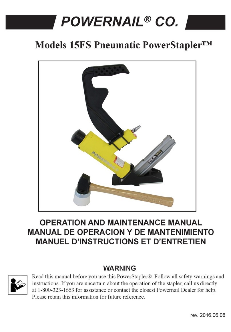 Powernail 15FS Operation and maintenance manual