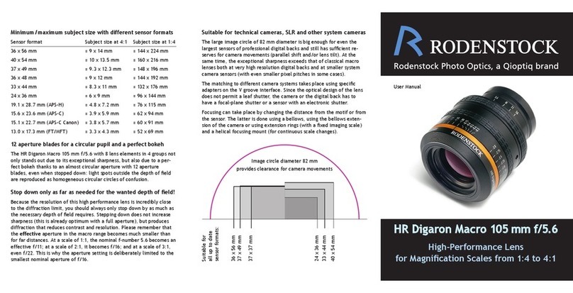 Rodenstock HR Digaron Macro 105 mm f/5.6 user manual