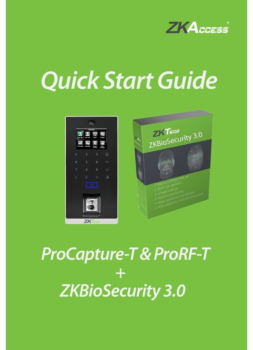 ZKaccess ProCapture-T quick start guide