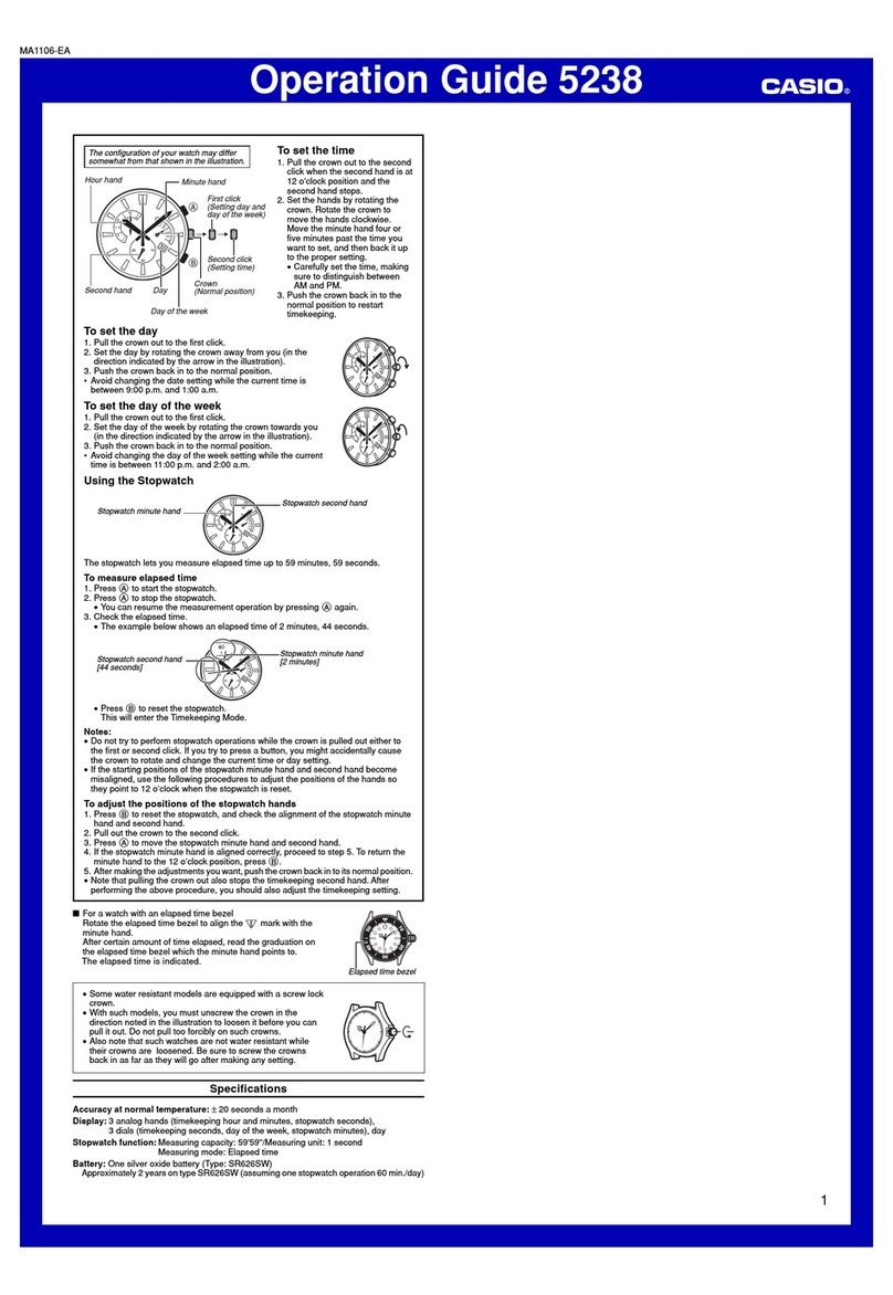 Casio 5238 User manual