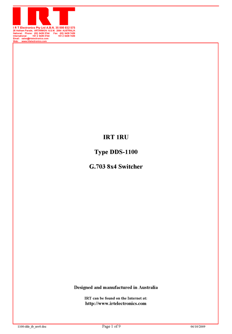 IRT DDS-1100 Instruction book