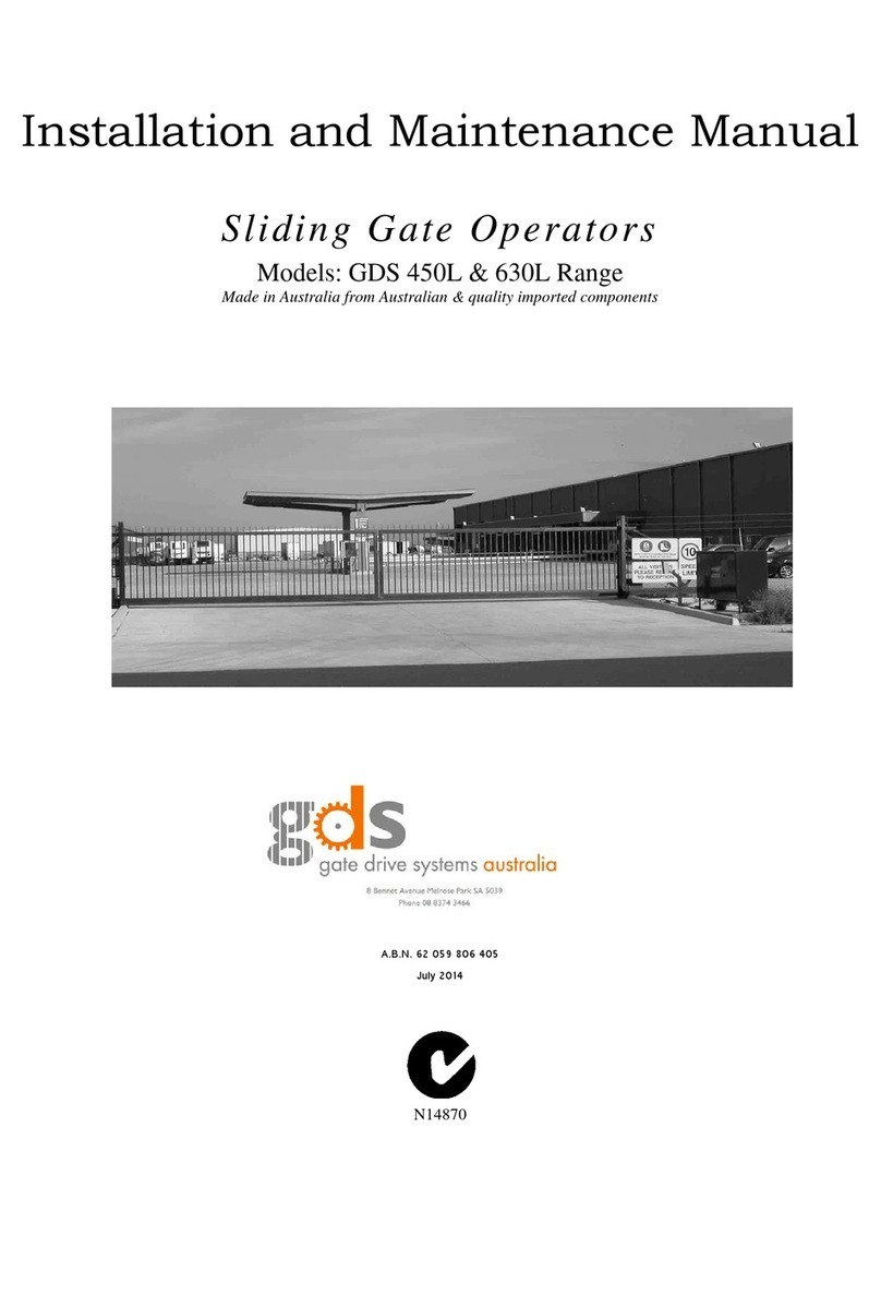 GDS 630L series Installation and maintenance manual