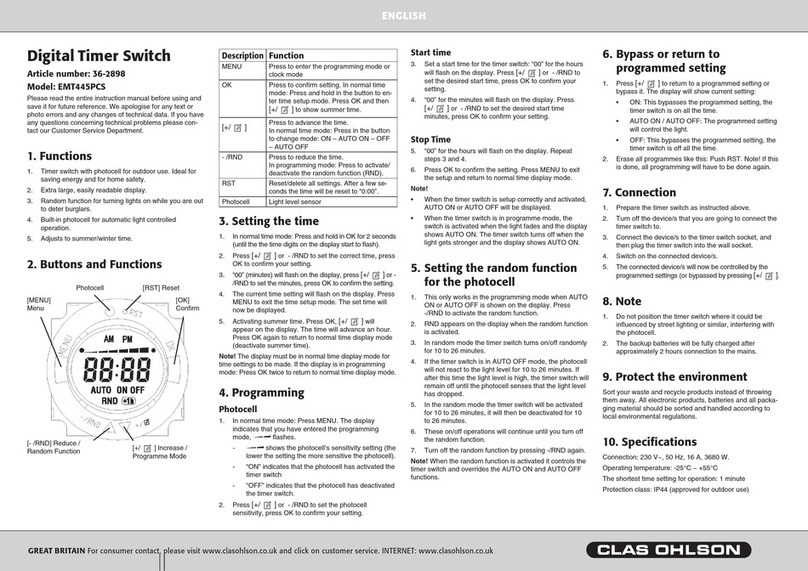 Clas Ohlson EMT445PCS instruction manual