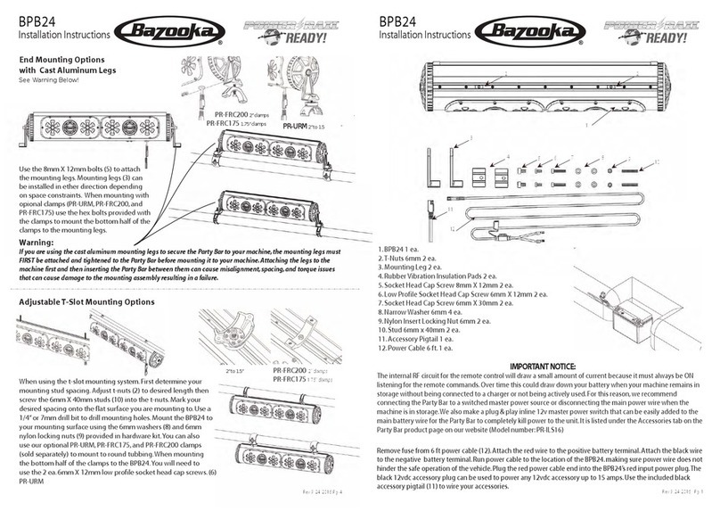 Bazooka BPB24 installation instructions