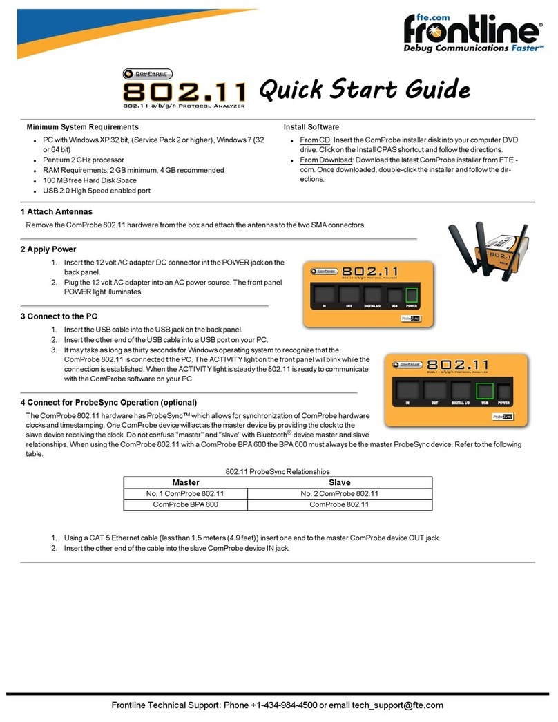 FrontLine ComProbe 802.11 quick start guide