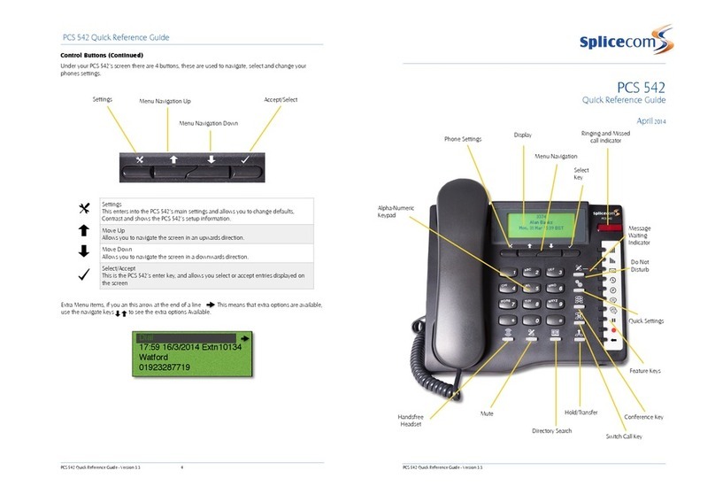Splicecom PCS 542 User manual Splicecom PCS 542 User manual