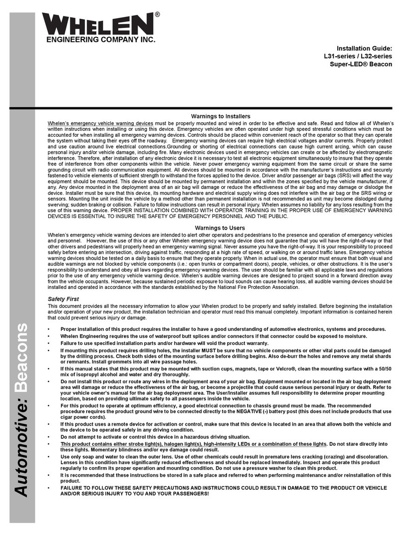 Whelen Engineering Company L31-series User manual