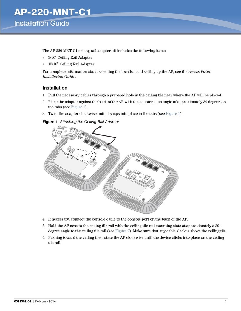 Aruba Networks AP-220-MNT-C1 installation guide