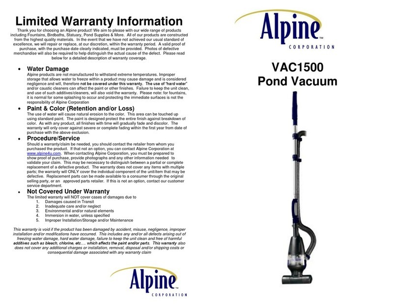 Alpine VAC1500 instruction manual