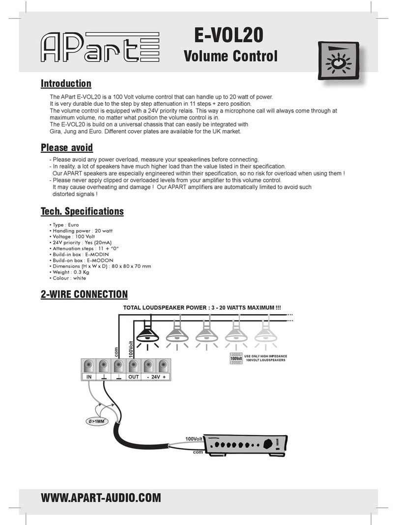 APART E-VOL20 manual