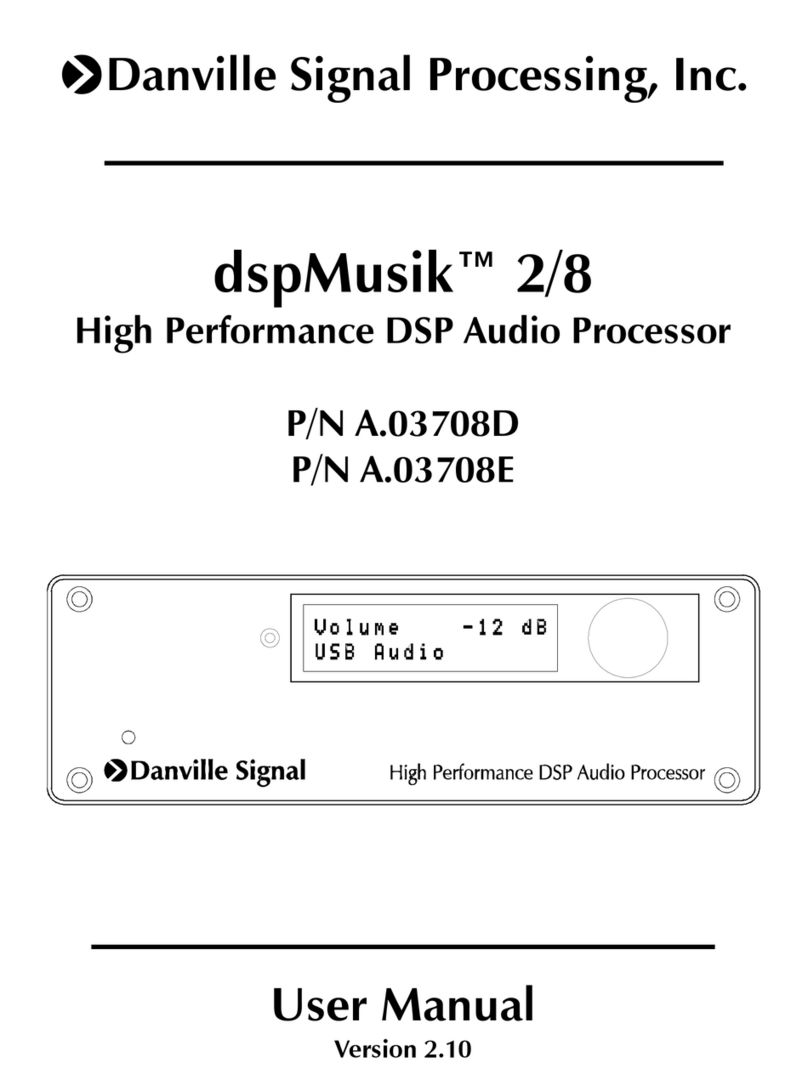 Danville Signal Processing dspMusik 2/8 User manual