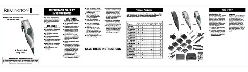 Remington HC2000 Series User manual