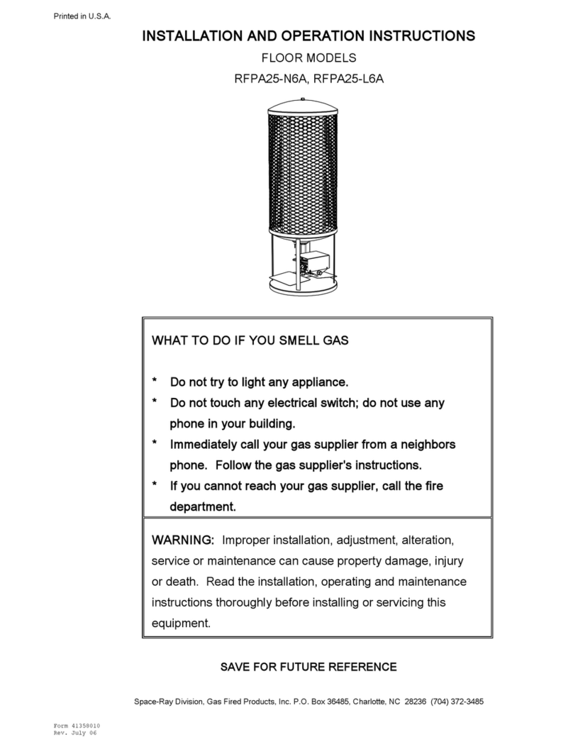 Space-Ray RFPA25-N6A Installation and operation instructions
