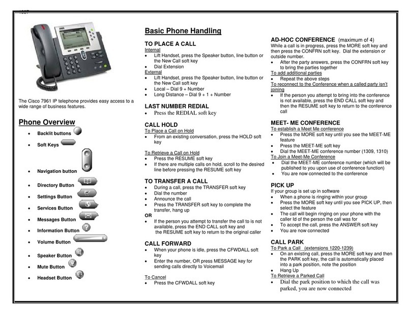 Cisco 7961 User manual