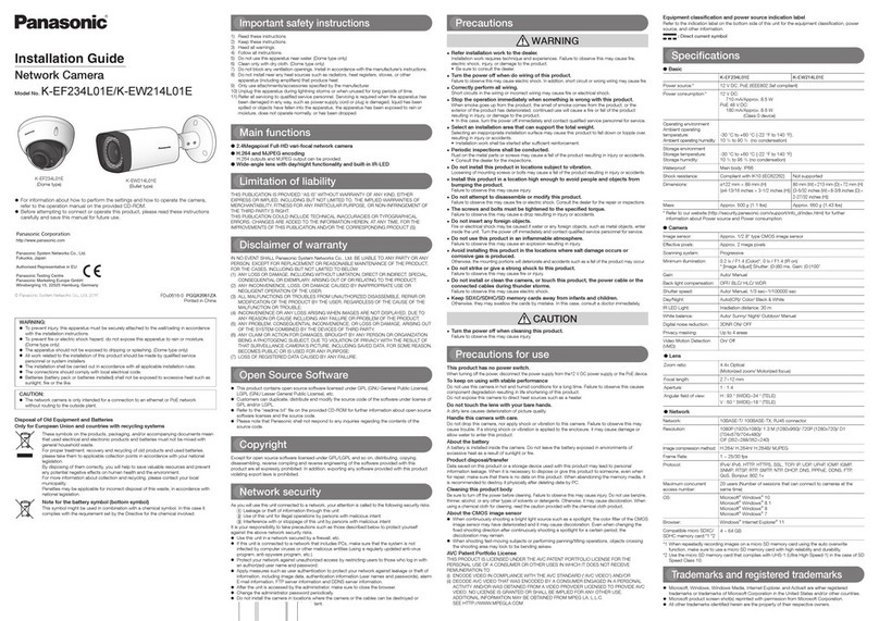 Panasonic K-EF234L01E User manual