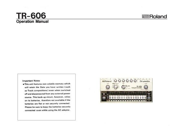 Roland TR-606 Installation manual Roland TR-606 Installation manual