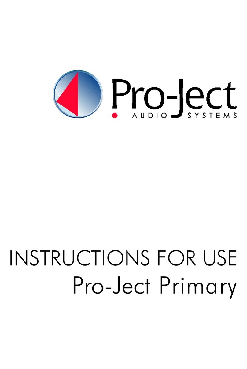 Pro-Ject Audio Systems Primary User manual