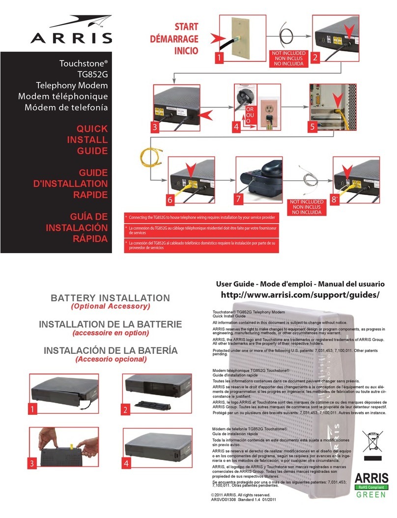 Arris Touchstone TG852G User manual